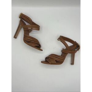 Schutz Marcela Strappy Heeled Leather Sandals - Women’s US 5.5B /